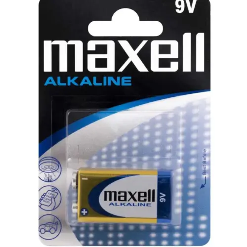 BATERI ALKALINE MAXELL 6LR61 1PK BLISTER
