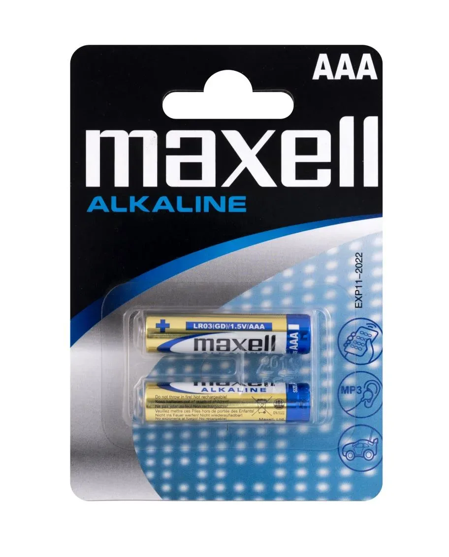 BATERI ALKALINE MAXELL LR03 2PK BLIST