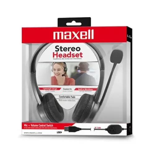 Kufje për Call Center MAXELL + mikrofon me USB
