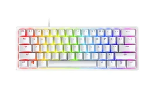 Tastierë Gaming Razer Huntsman Mini Mercury Edition 60% Opto-Mechanical Purple Switch US Layout