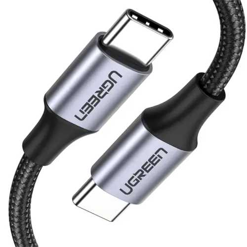 UGREEN USB 3.1 TYPE C MALE TO TYPE C MALE CABLE NICKEL PLATING ALUMINUM SHELL 1.5M (GRAY)
