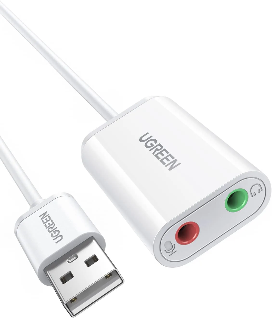 UGREEN USB 2.0 EXTERNAL SOUND ADAPTER (WHITE)