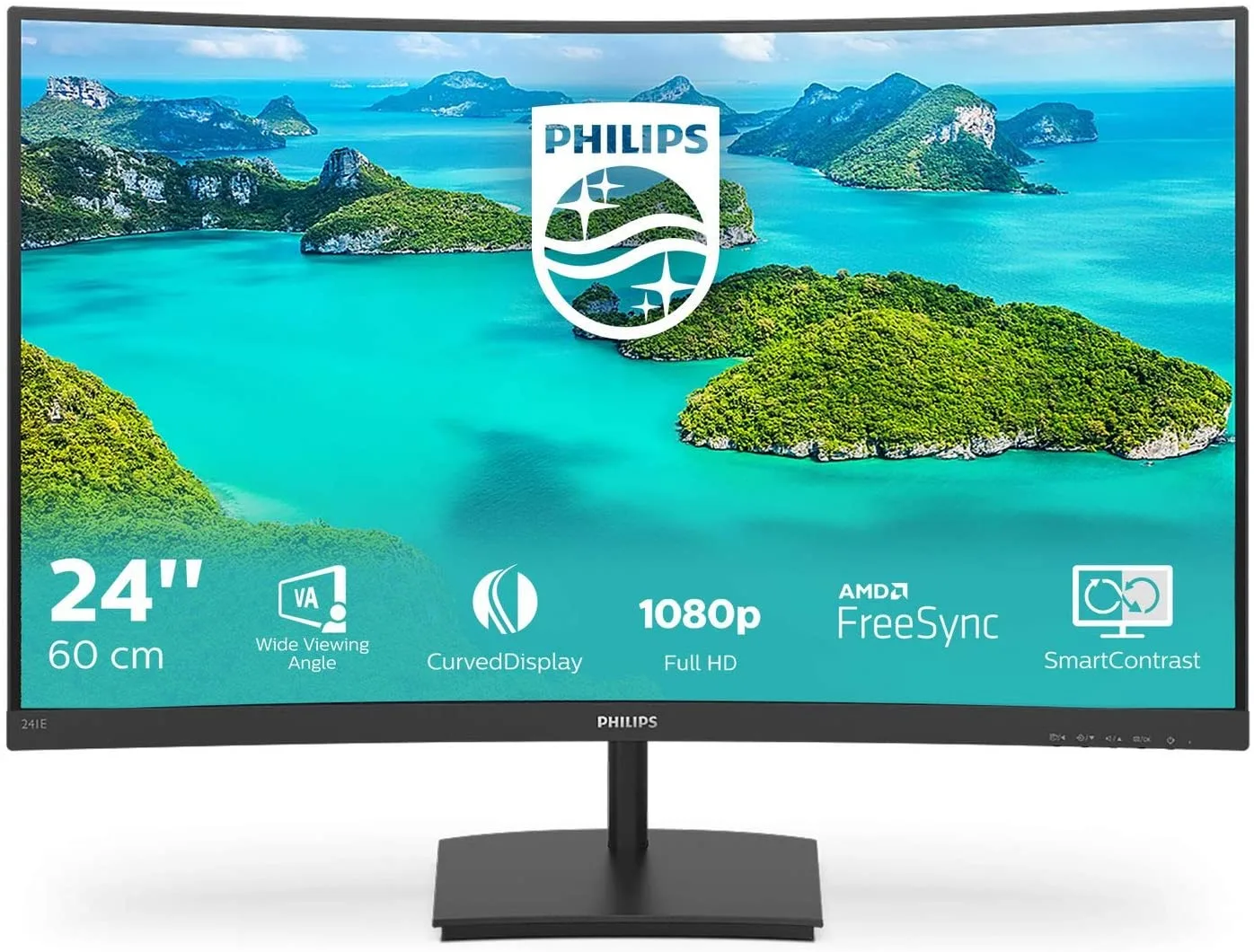 MONITOR PHILIPS 241E1SCA/00 23.6" 16:9 WLED 1920X1080 3000:1 HDMI, VGA