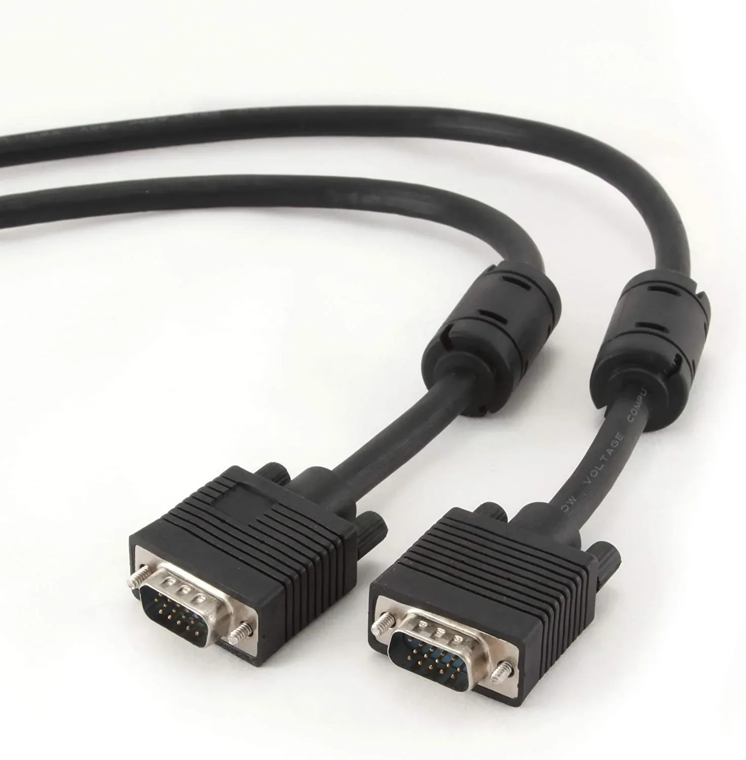 GEMBIRD Premium VGA HD15M/HD15M dual-shielded w/2*ferrite core 6ft cable, black color | CC-PPVGA-6B