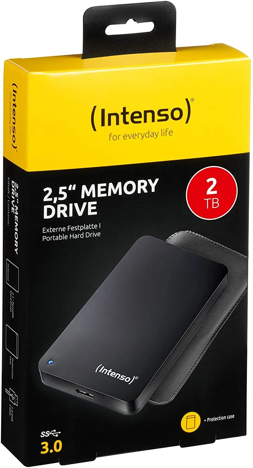 HDD i jashtëm Intenso 2TB, i zi, USB 3.0