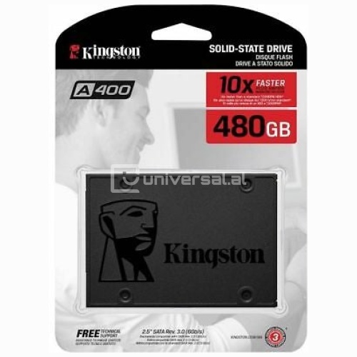 SSD KINGSTON A400 2,5 480GB SATA3 RW: 500/450MB/S, TLC, 160TBW
