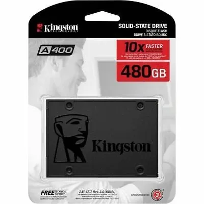 SSD KINGSTON A400 2,5 480GB SATA3 RW: 500/450MB/S, TLC, 160TBW