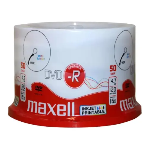 DISC-DVD Maxell DVD-R 47 16X 50S PR-W M/USE