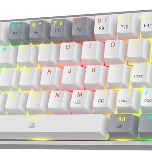 Tastierë Gaming Redragon Fizz Pro Mechanical , Wireless/Wired , White/Grey , K616 RGB WG