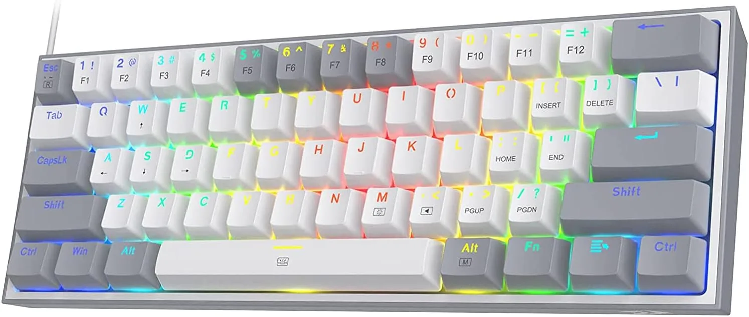 Tastierë Gaming Redragon Fizz Pro Mechanical , Wireless/Wired , White/Grey , K616 RGB WG