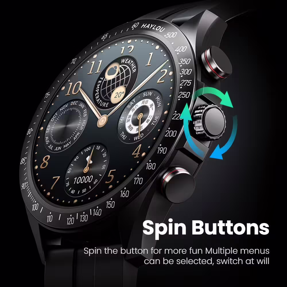 SmartWatch Haylou Solar PRO IPX8 Waterproof Black Solar Pro/LS18-BK - Image 5