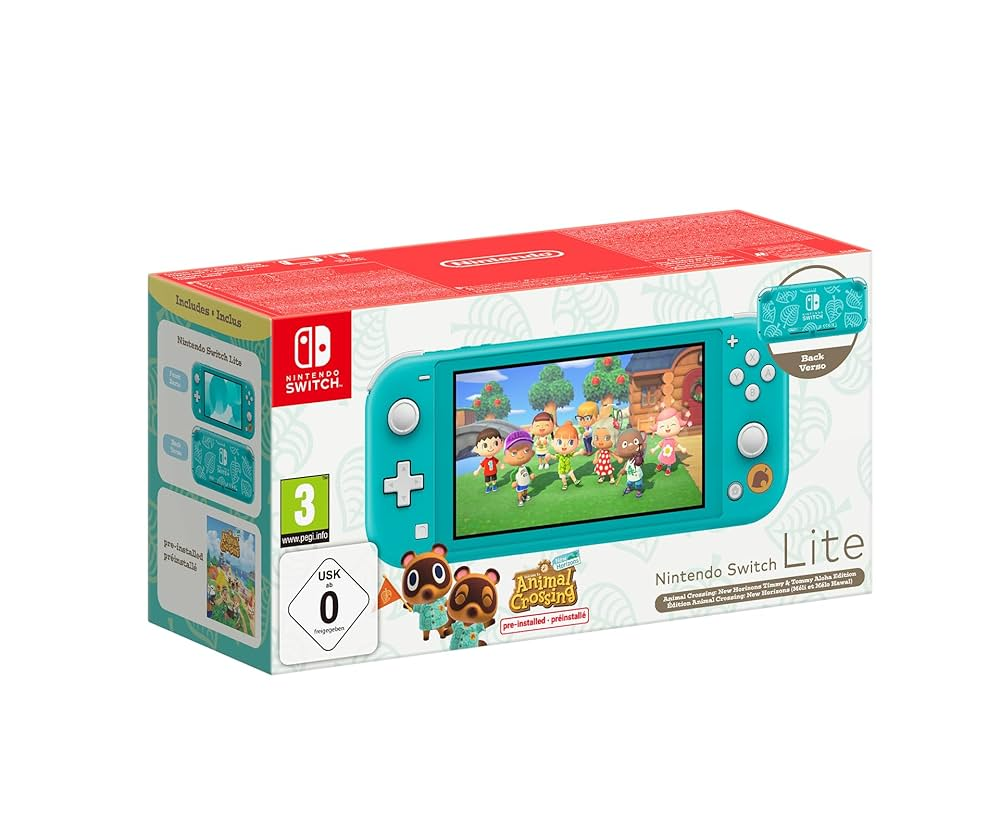 Console Nintendo Switch Lite Turquoise & Animal Crossing New Horizons
